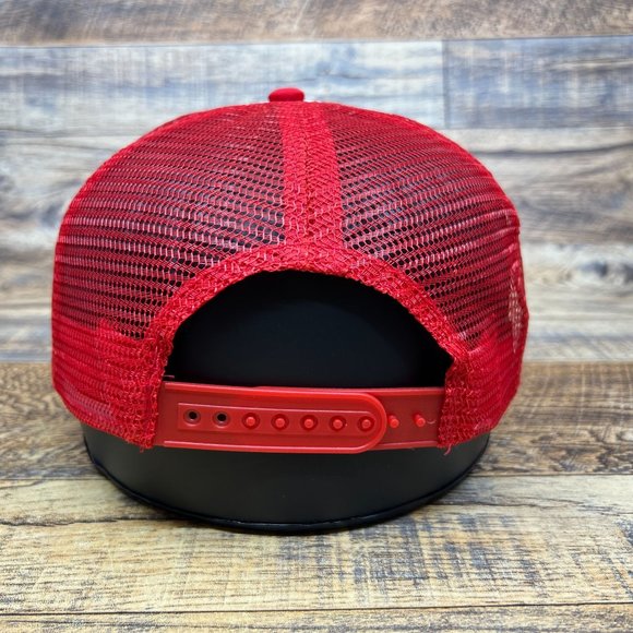 Vintage ACE Hardware Mens Trucker Hat Red Snapback 1968 Logo Mesh Baseball Cap - Picture 4 of 7